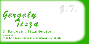 gergely tisza business card